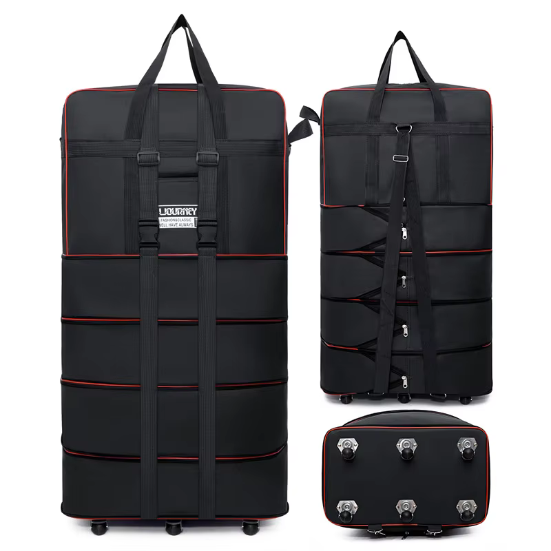 Folding travel bag suitcase spinner wheel abroad 158 air consignment large capacity telescopic duffle bag