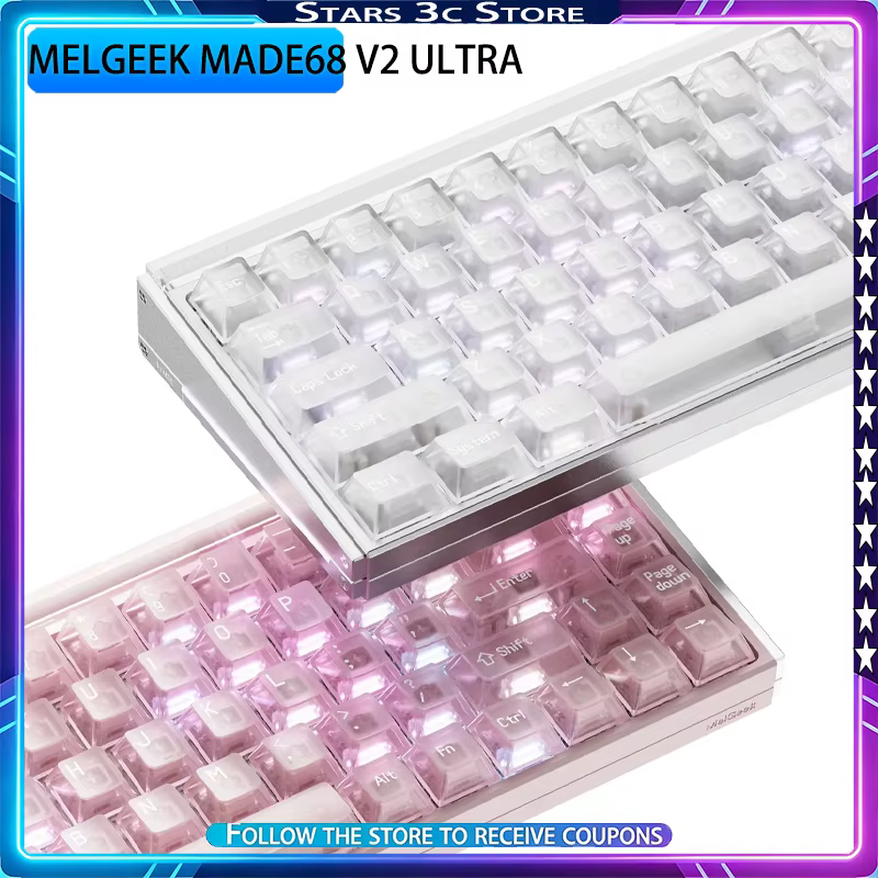 MELGEEK MADE68 V2 ULTRA Magnetic Switch Keyboard Panoramic Light Curtain Lightbox Low Latency Gaming Keyboard