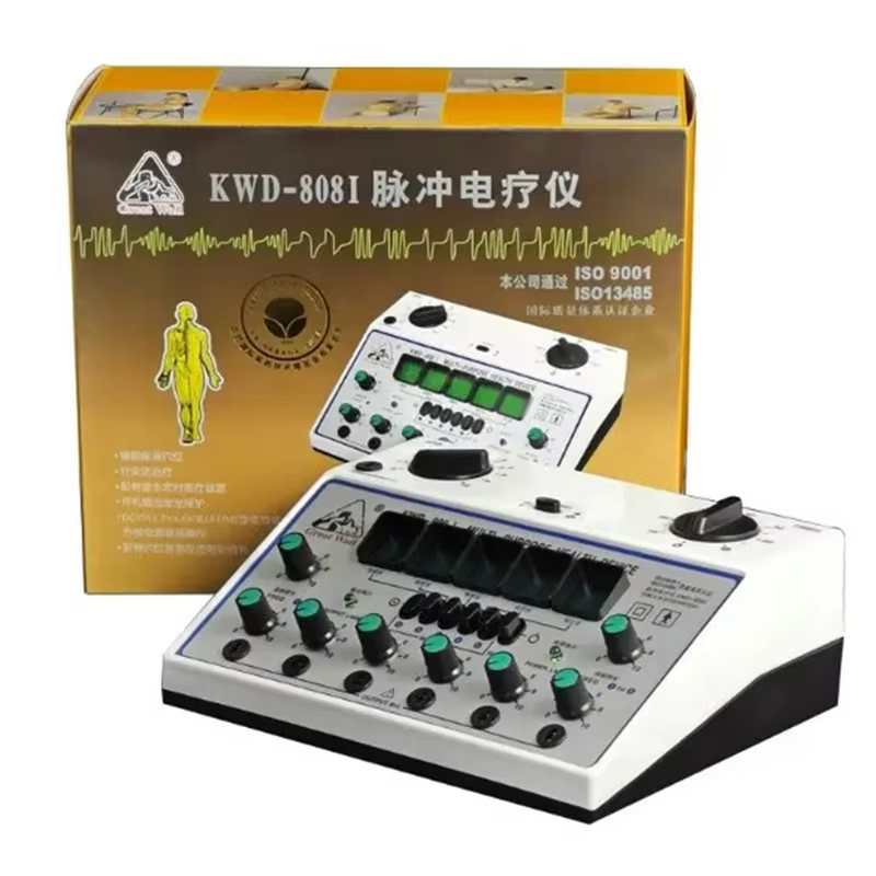 Máquina estimuladora de acupuntura elétrica estimulador muscular nervoso elétrico 6 canais saída remendo massageador cuidados de saúde KWD808-I
