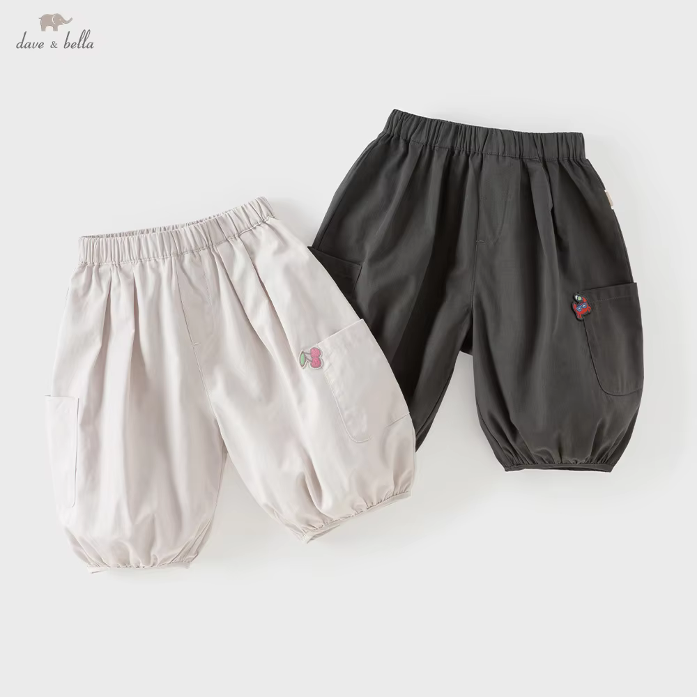 Dave Bella Girls Shorts Summer Elastic Pants Children Clothing Casual Cool Outdoor Loose Trousers Elegant Fashion DB2261481