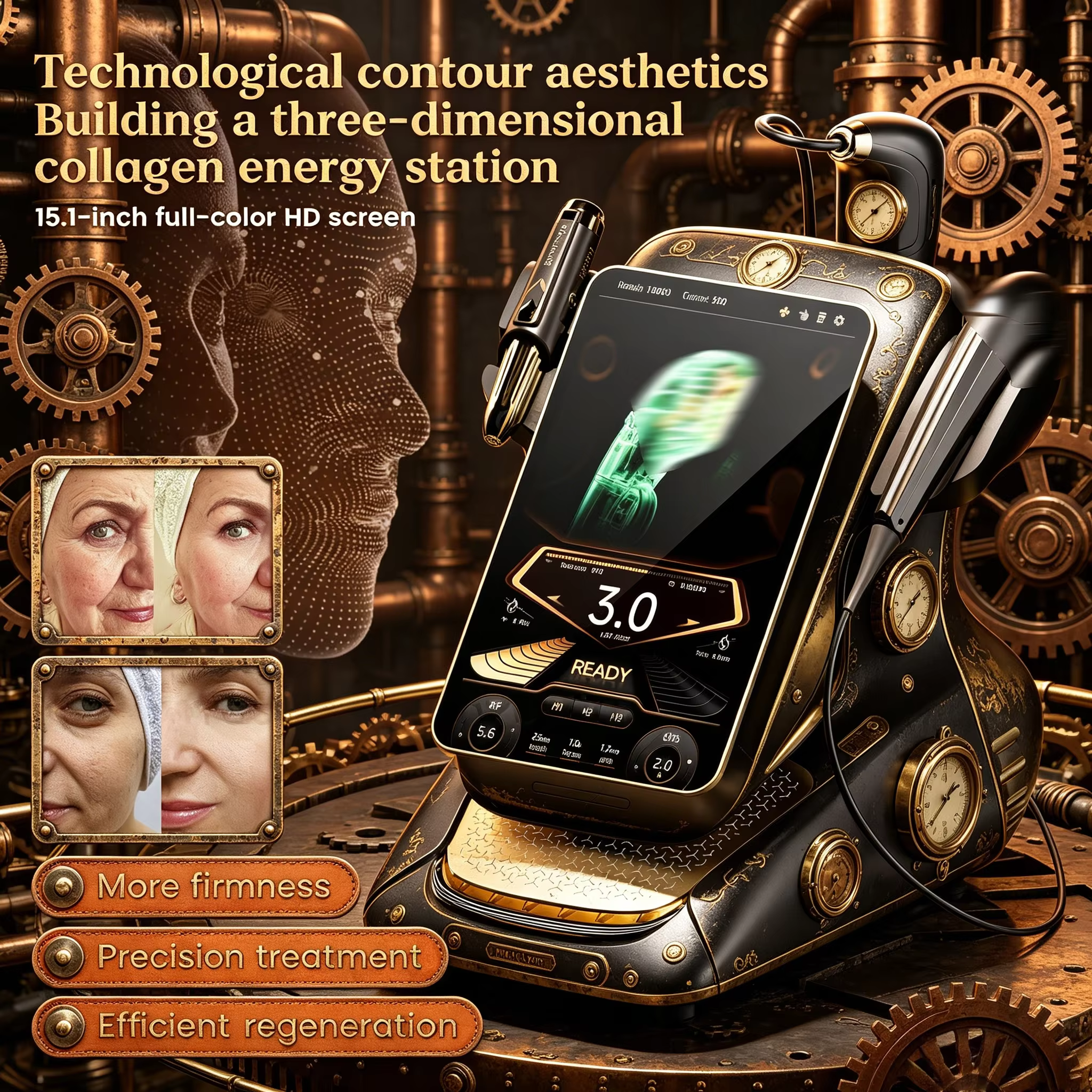 360MAX 25D HiFU 3 In 1 Technology  Machine For Non Invasive Facial Slimming Anti Aging And Body Firming