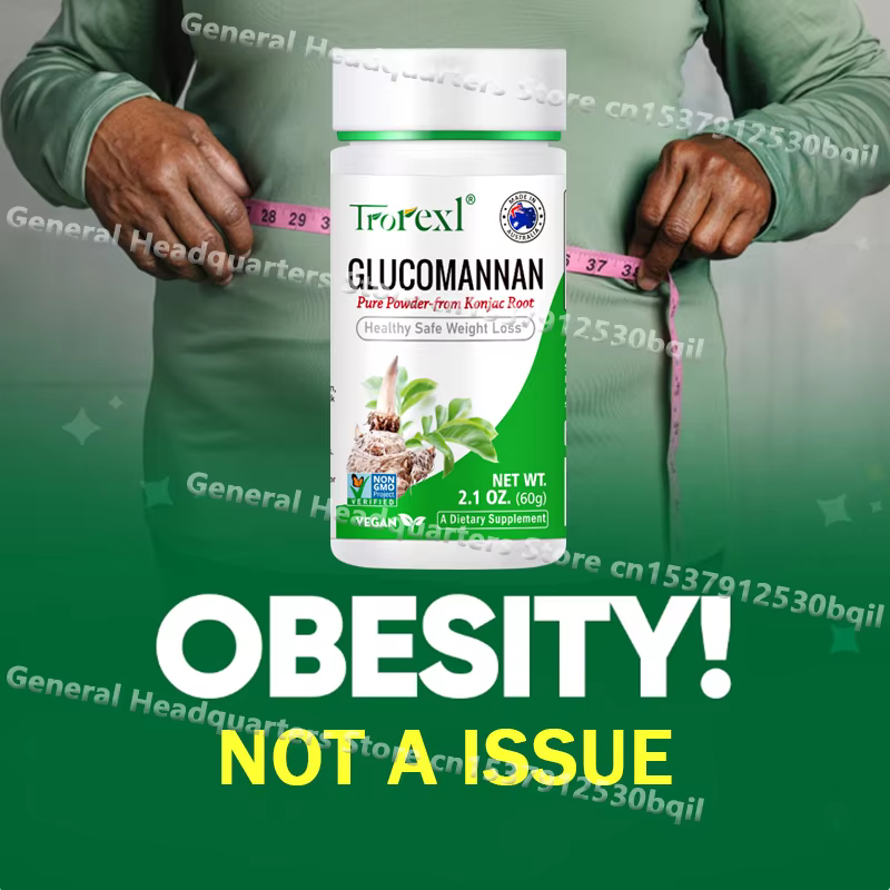 100 Tablets Veggie Glucomannan Powder for Men & Women Body's Metabolism Helps Manage Craving