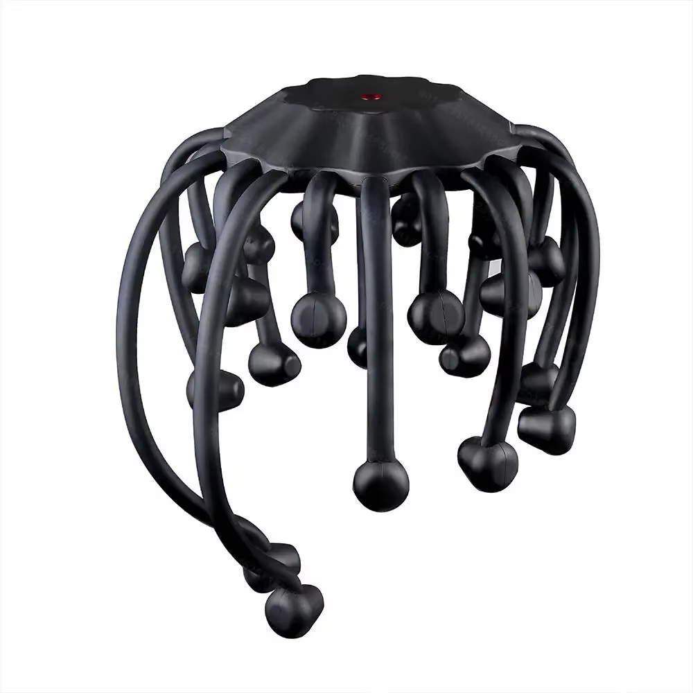 Electric Octopus Head Massager Vibration Stimulators Head Relaxer Brain Massage Claw for Relaxation Stress Migraine Health Care