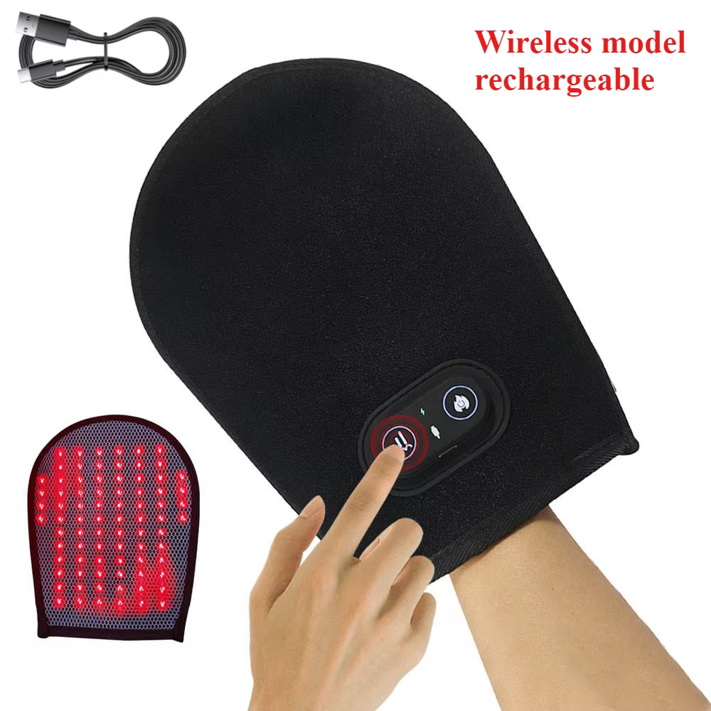 Wireless&Rechargeable Red Light Therapy Gloves for Hands,Red & Near-Infrared,Dual Wavelength 660&850 nm for Hand&Wrist Treatment