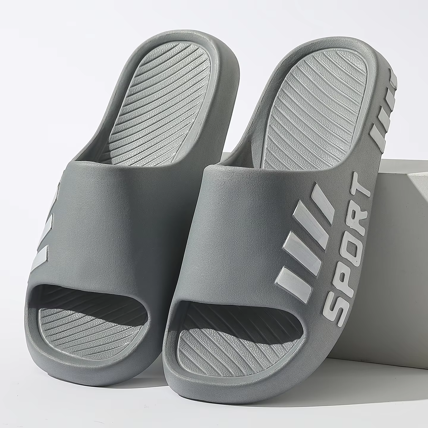 Summer Men's Unisex EVA Slippers Non-Slip Durable Sole Slide Sandals for Indoor Outdoor Bathroom Use