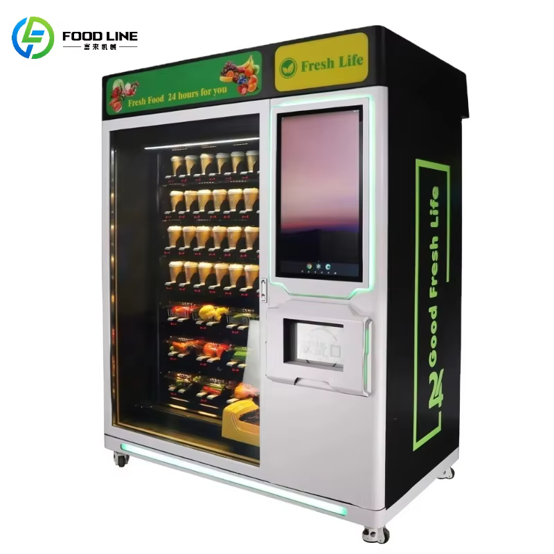 24 Hours Self Service Store Vegetables Fruit Egg Automatic Fresh Food Vending Machines for Retail Items Customized
