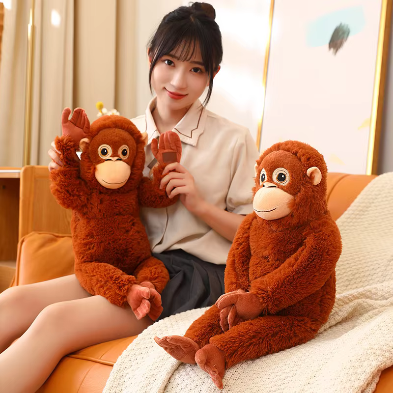 66 cm Simulation Affe Orang-utan Puppe Super Weiche Angefüllte Tasche Tiere Plüsch Spielzeug Anime Cartoon Decor Jungen Mädchen Geburtstag geschenke