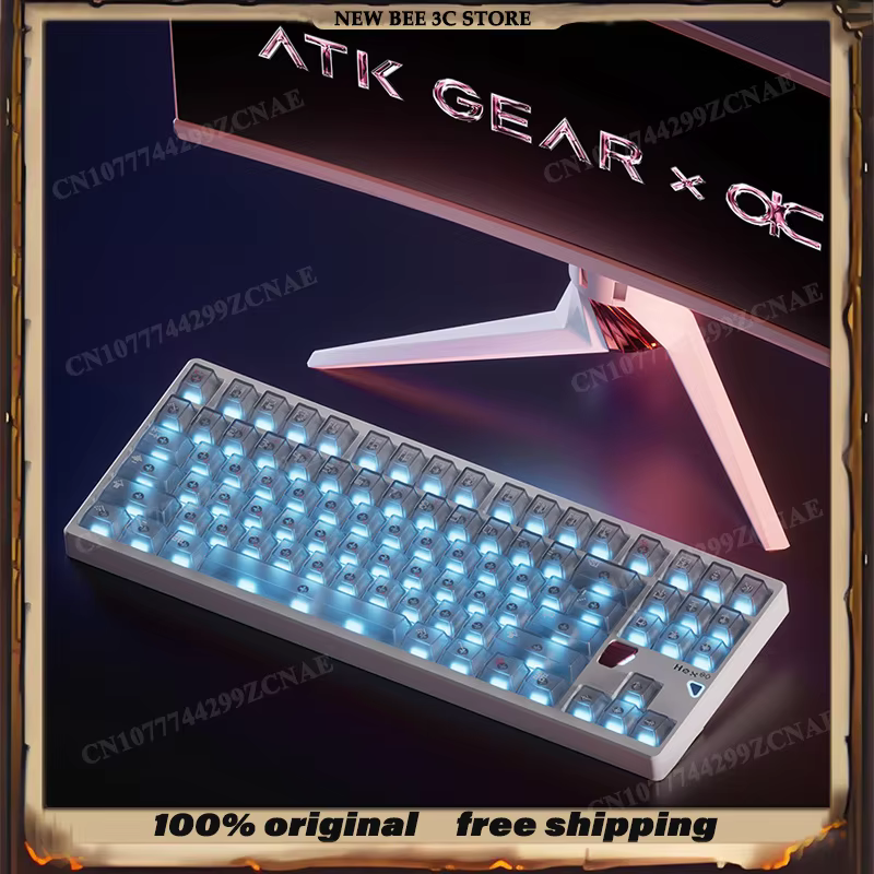 Big Sales ATK × QK Hex80 HE Magnetic Switch Gaming Keyboard T6 CNC Aluminum Alloy 8K 0.08ms Latency AI MATCH Dynamic Algorithm