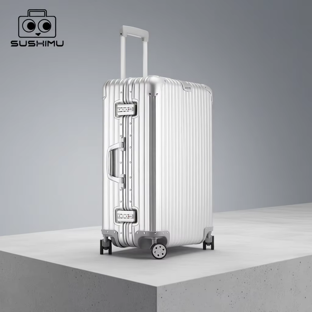 All-aluminum magnesium alloy telescopic suitcase 24-inch luggage business travel case metal combination lock bag 20-inch carry-o