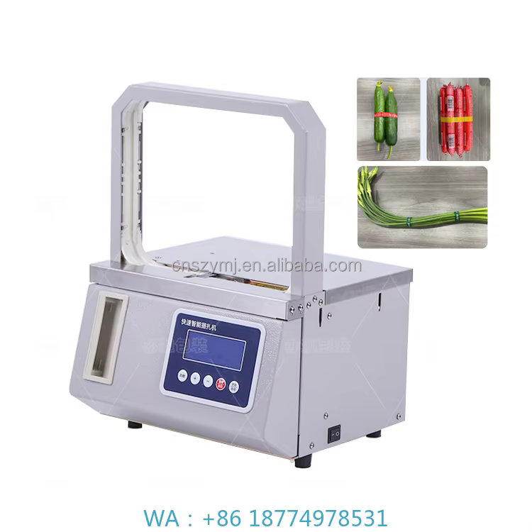 Tape Vegetable Tying Binding MachineElectric Small Strapping Machine Mini Bale Bundling Tool OPP