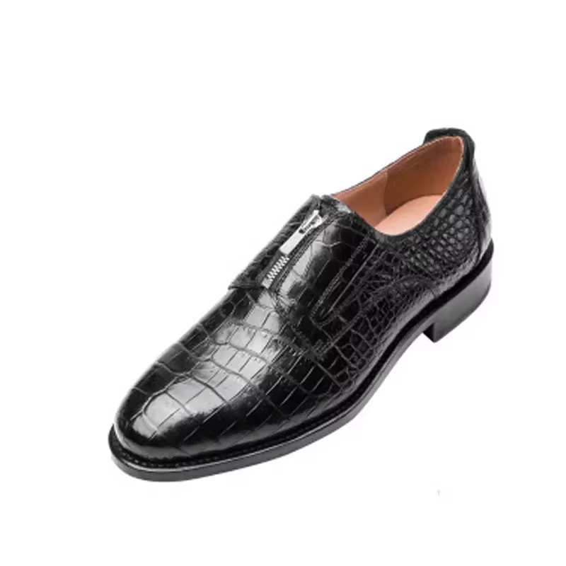 xinepiju new business  lersure  Men shoes  black  Casual  tide  pointed  lace-up  Men crocodile leather