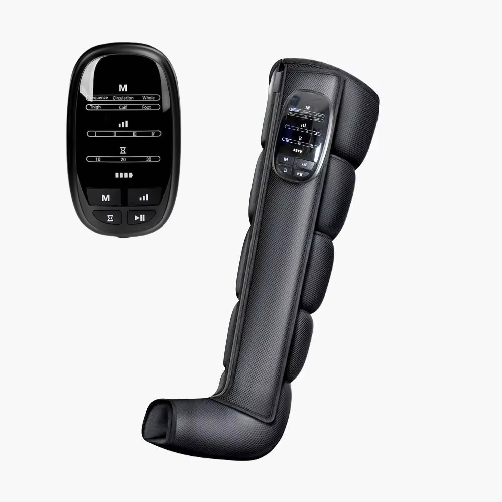 Rechargeable Cordless Right Leg Massager Portable Full-Leg Massage for Circulation Recovery Pain Relief Air Compression Boots
