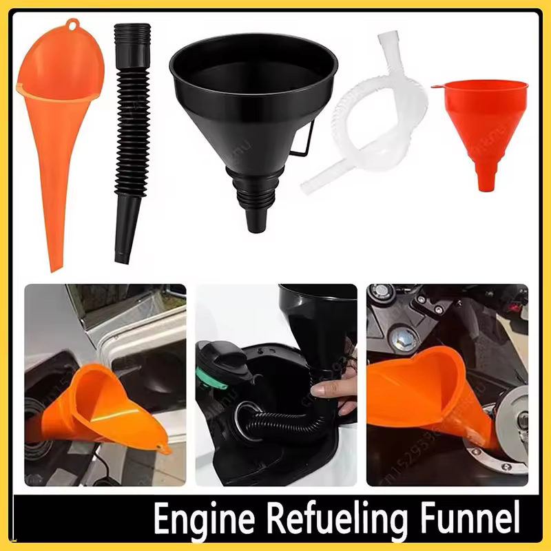 1Set Fuel Transfer Funnel with Detachable Spout And Filter for Car Van Truck Motorcycle - Diesel Petrol Accessory for Garage