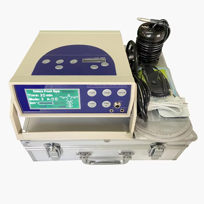 Detox Machine Ionic Foot Spa Bath Ion Cleanser Detox Foot Spa Bath Machine with Acupuncture Pads Aqua Foot Massage Spa