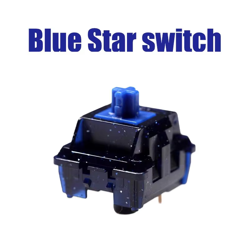 Customization Blue Star Switch 3 pins POM Linear 48gf Flash powder Factory lubrication Mechanical keyboard Switches Games Office