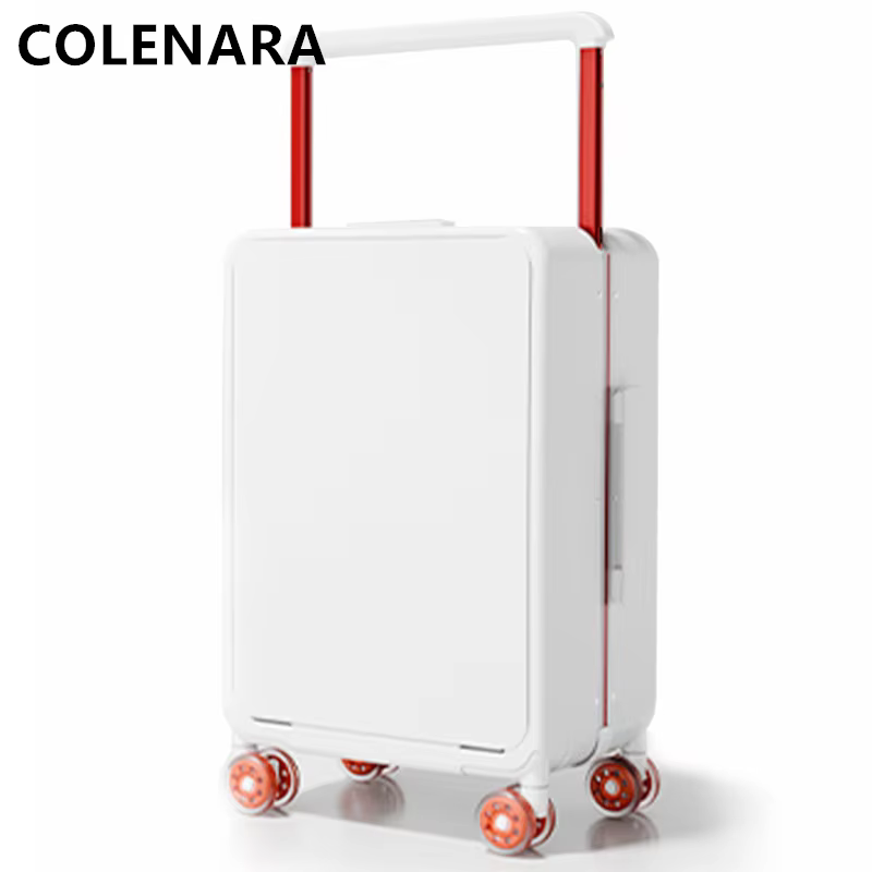 COLENARA صندوق أمتعة عالي الجودة ABS + PC حقيبة تروللي بعجلات صندوق كلمة المرور للنساء 20 "24" بوصة مع عجلات المتداول حقيبة