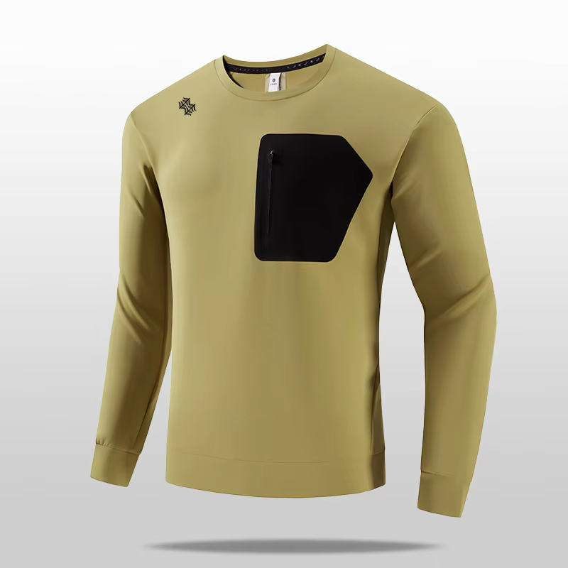 SBWL Men's High-Quality Outdoor Sports Long-Sleeved T-Shirt Autumn Winter Spring Leisure Running Leisure Tops