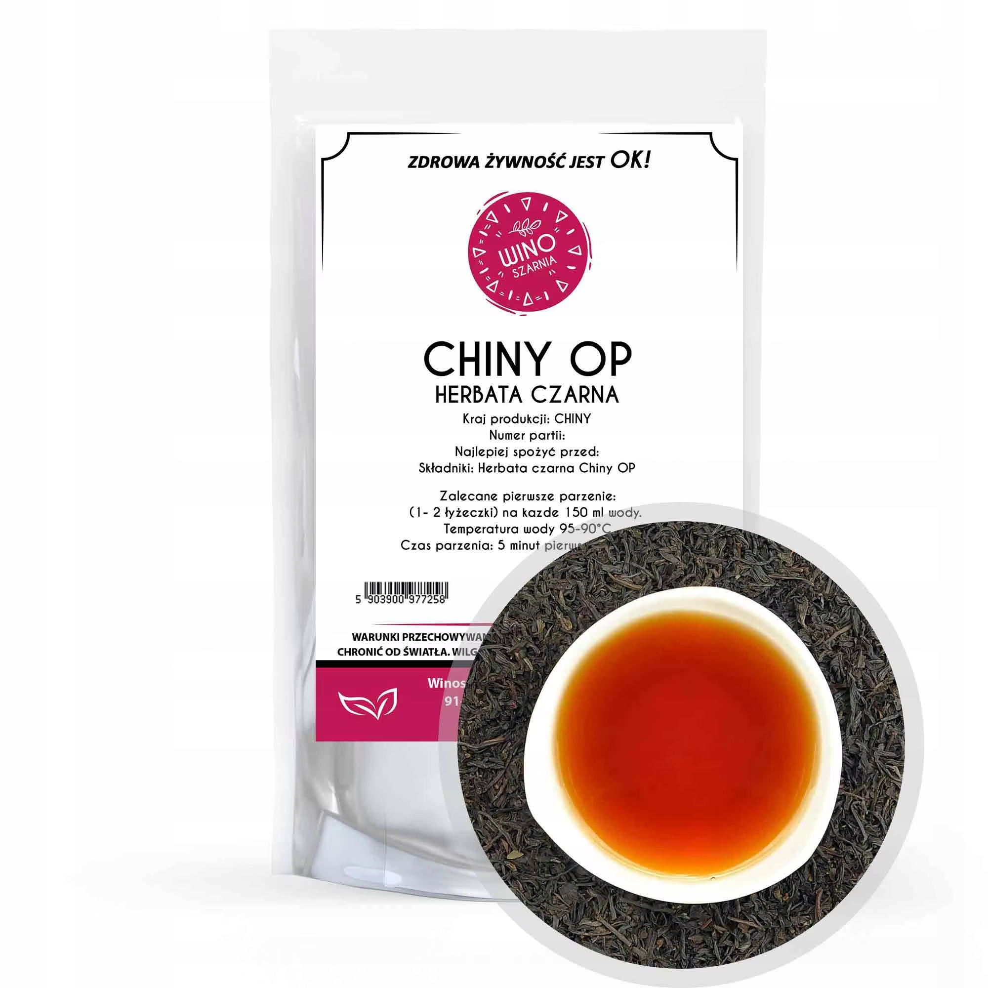Blatttee Black China OP – 100 g schwarze chinesische Teeblätter