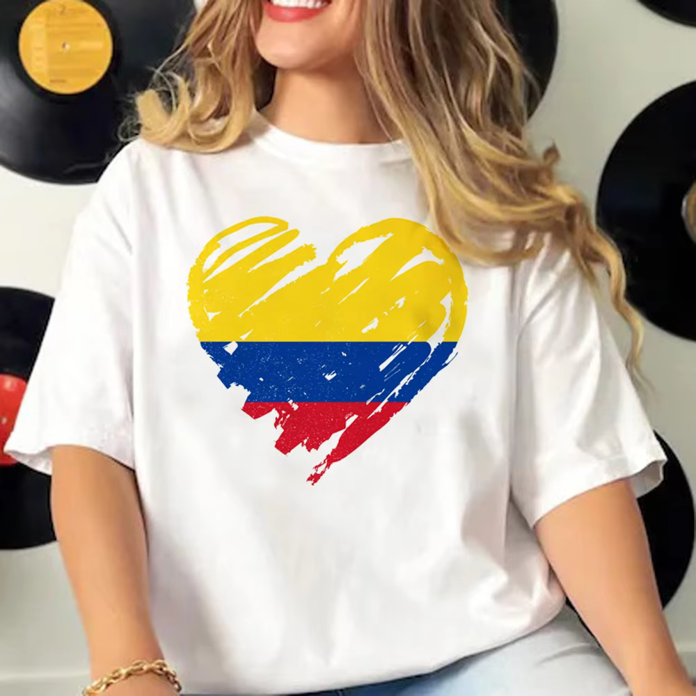 Colombia t-shirts women graphic casual wear streetwear Tee girl harajuku manga streetwear clothing