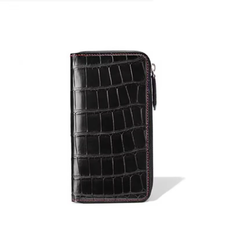 gete americas crocodile  bag for male  pure manual large capacity  Hand bag  long  men wallet men purse