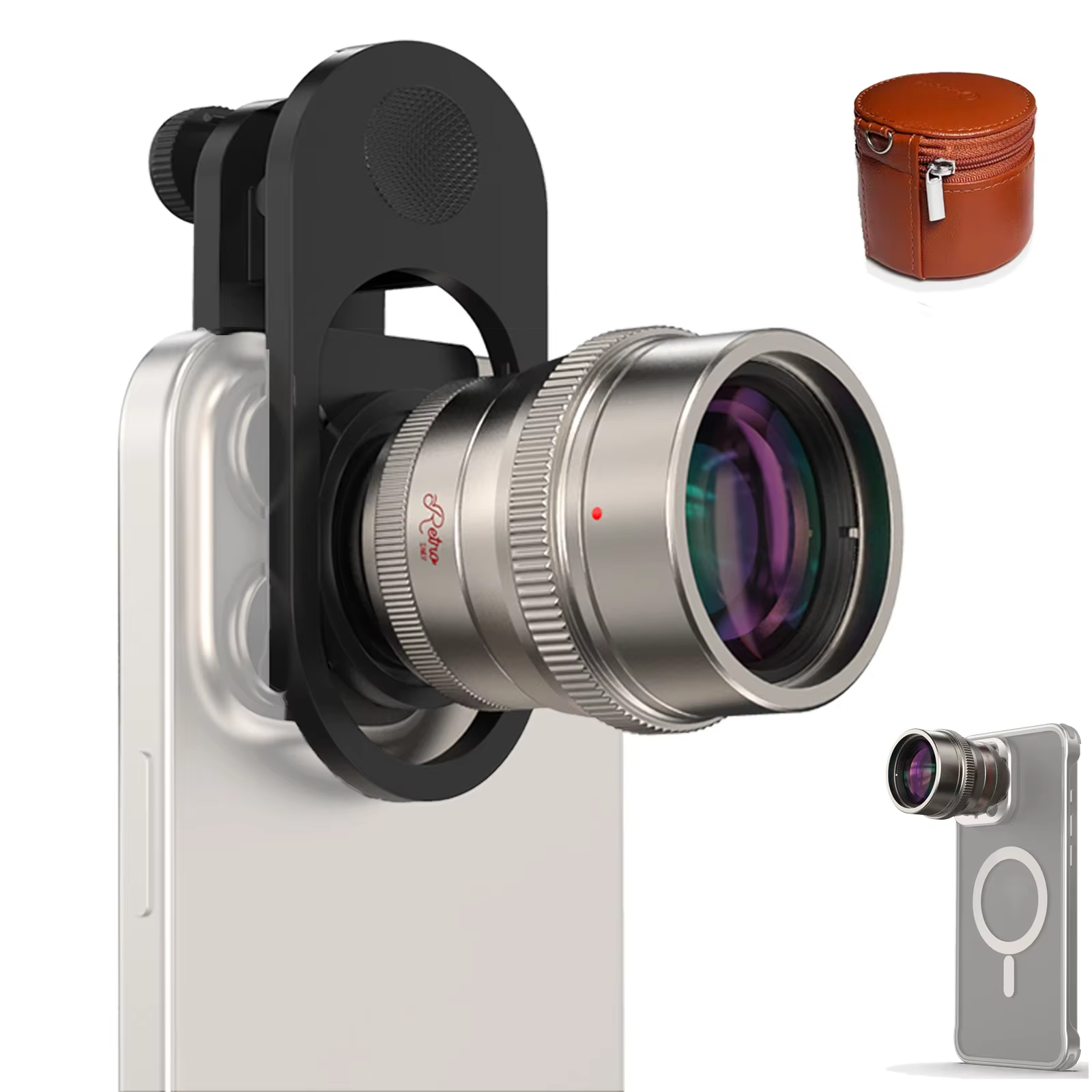 FG Fotorgear 2X Telephoto Lens Compatible with iPhone & Samsung S24/S25 Ultra, Additional Phone Lens for Music Festival,