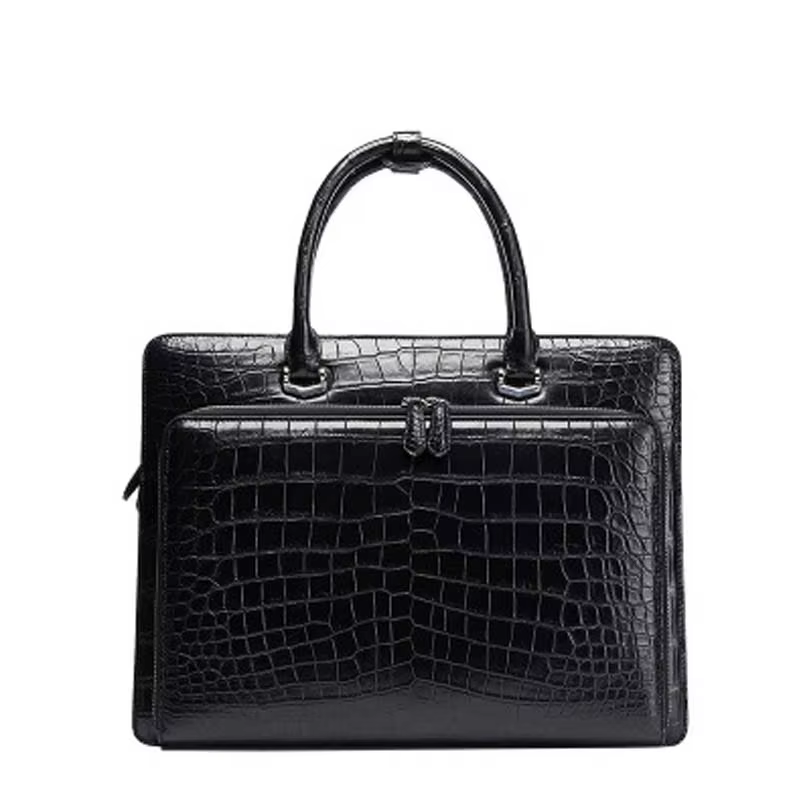 ourui new  men crocodile bag male  big business Men briefcase  large capacity