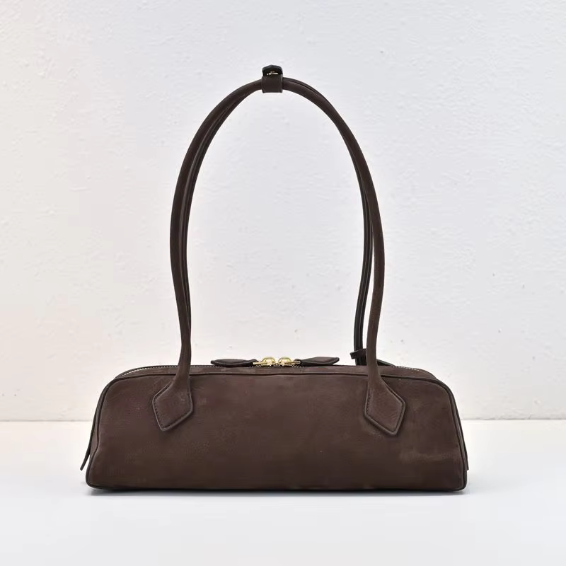 Hot Sale New Genuine Leather Handbag Solid Color Simple Handbag Small Square Row Bag Women's Suede spring and summer versatile