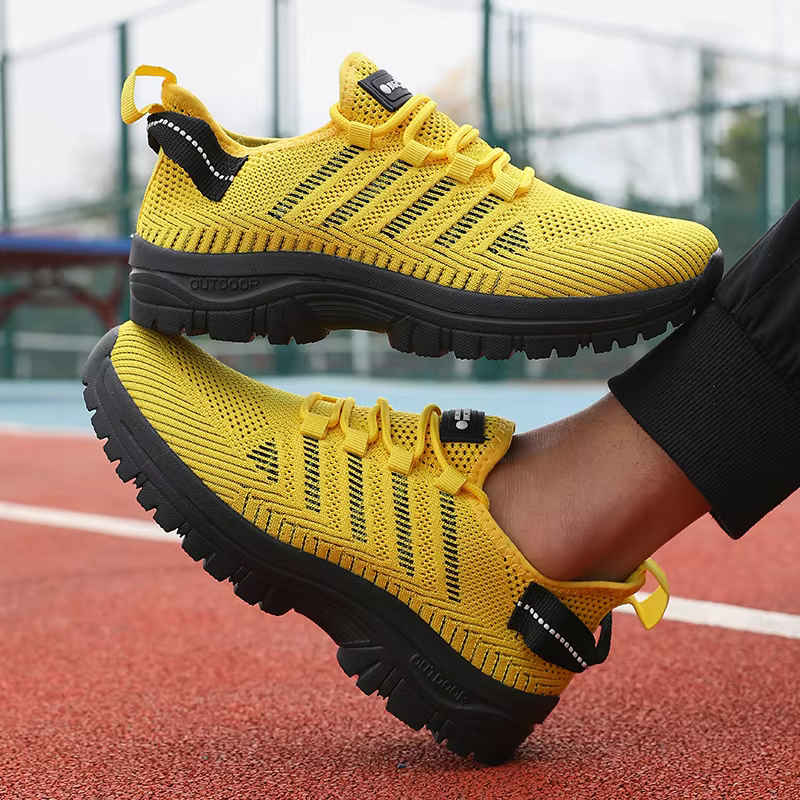 Men's Casual Shoes Breathable Fly Woven Mesh Upper Comfortable Outdoor Walking Cycling Exercise Shoes for Men Tenis Para Hombre