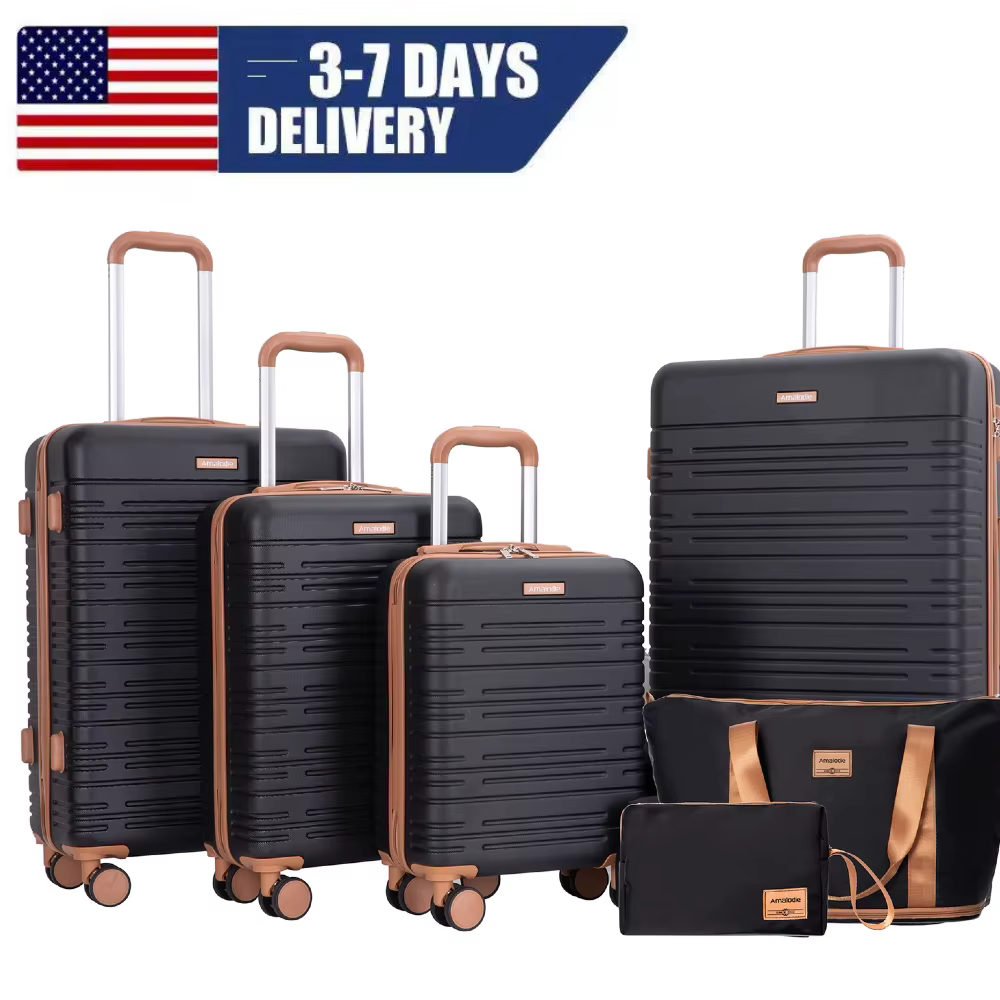 Luggage Sets 4 Piece,Suitcases with Double Spinner Wheels and TSA Lock,Hardcase 4 set 16/20/24/ Luggage  with Travel Duffle Bag