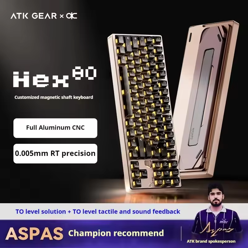 ATK Hex80 Magnetic Keyboard Wired Hot-Swap Gasket RGB 8000Hz RT 0.005mm Custom Aluminum Gaming E-sports Mechanical Keyboard