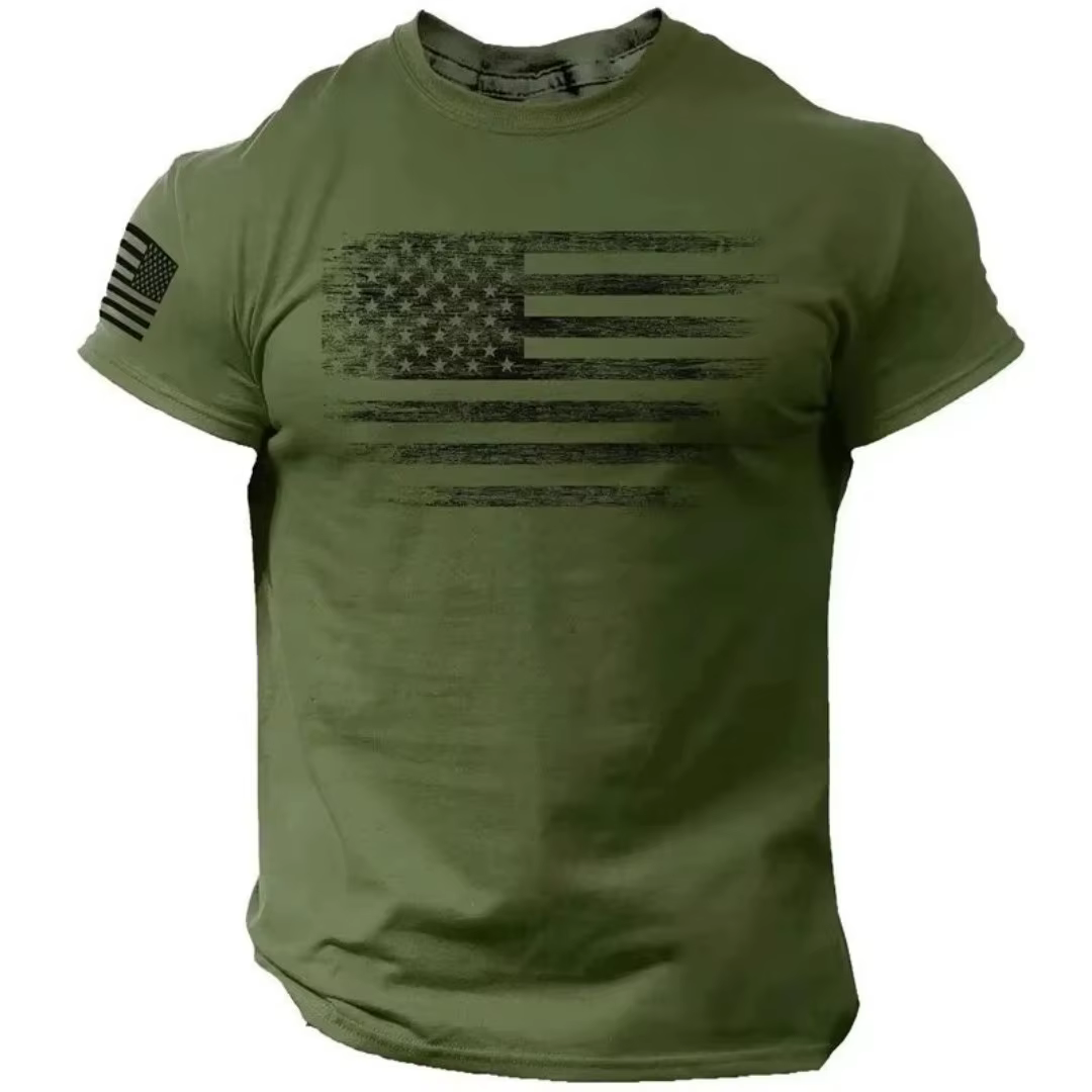 Sommer-T-Shirt im Retro-Stil mit 3D-Druck, großes Herren-T-Shirt, locker und lässig, schnell trocknend und atmungsaktiv, geeignet für den täglichen Gebrauch