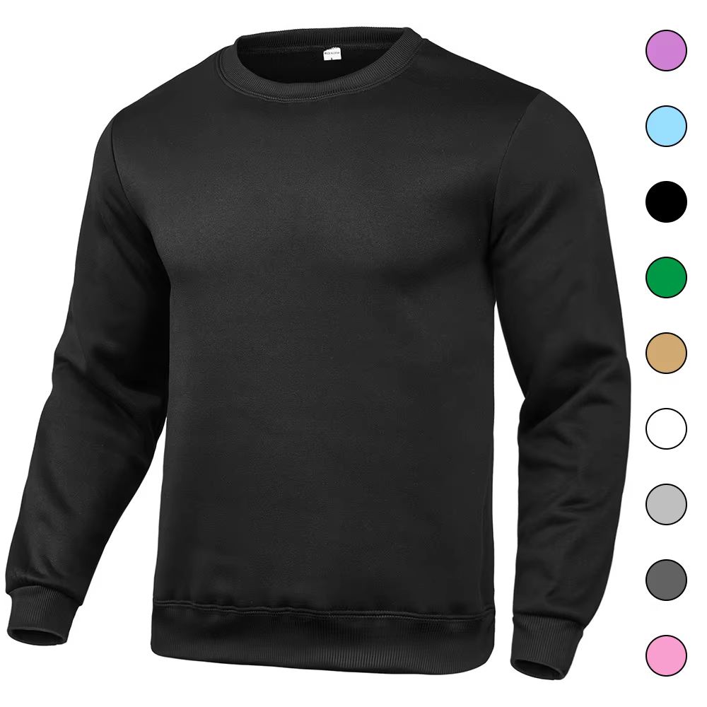 Männer Casual Sweatshirts Einfarbig Grundlegende Hoody Herbst Pullover Männlich Streetwear Bodenbildung Shirts Baggy Sweatshirt