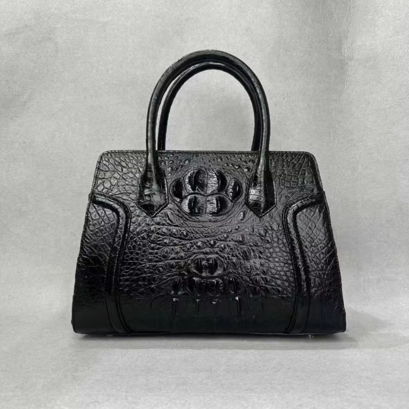 Authentic Alligator Leather Women's Classic Handbag Genuine Crocodile Skin Lady Single Shoulder Bag Female Top-handle Purse Bag