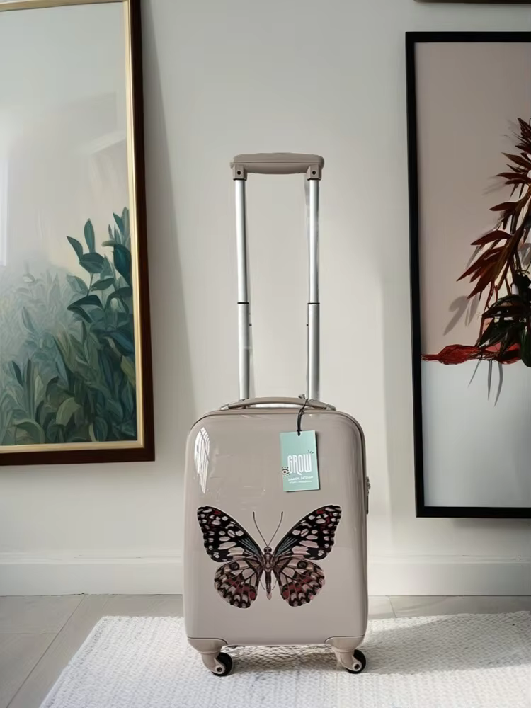 New Kids Cartoon Carry-On Suitcase 18" Lightweight ABS+PC Trolley Case with Wheels & TSA Lock, Airline Approved Travel Luggage