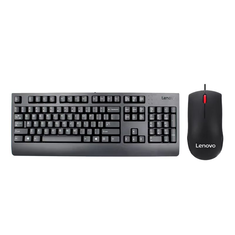 Lenovo keyboard Mouse PS/2 Round Port Interface Wired Combo Red Dot Waterproof Ergonomics For Laptop Mini Pc  Notebook Original