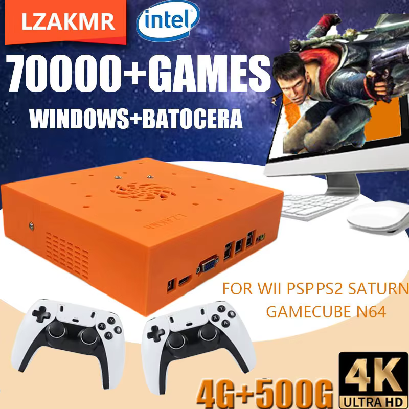 M8 Dual System Retro Game Console I3-3110M | 1TB HDD 70,000+ Games | PS2 Wii PSP N64 SS | Plug & Play TV | Wireless Controller