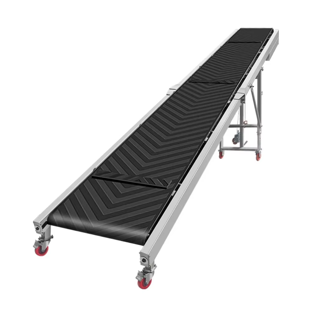 Small conveyor multi-purpose conveyor belt loading and unloading assembly line climbing folding anti-slip belt conveyor