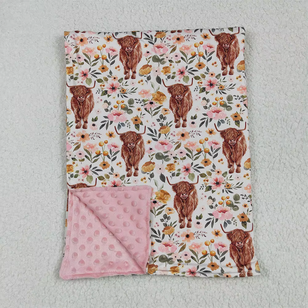 Highland Cow Print Baby Kids Blankets Soft Cozy Plush Blanket for Children's Room Decor29*43 inches