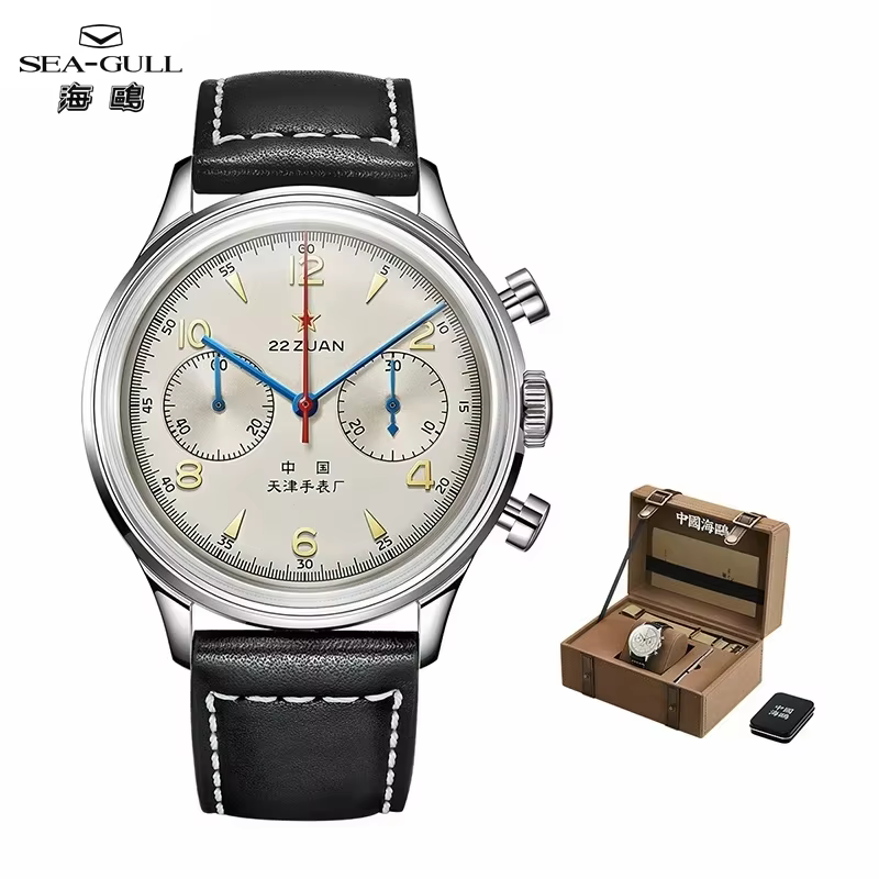 Seagull Watch 1963 Original ST19 Classic Vintage Men Mechanical Watch 40mm Chronograph Pilot Men Wristwatch relogios masculino