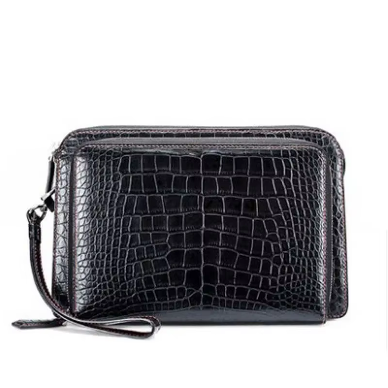 gete new  male  clutch  fashionable business   zipper   large capacity men crocodile bag