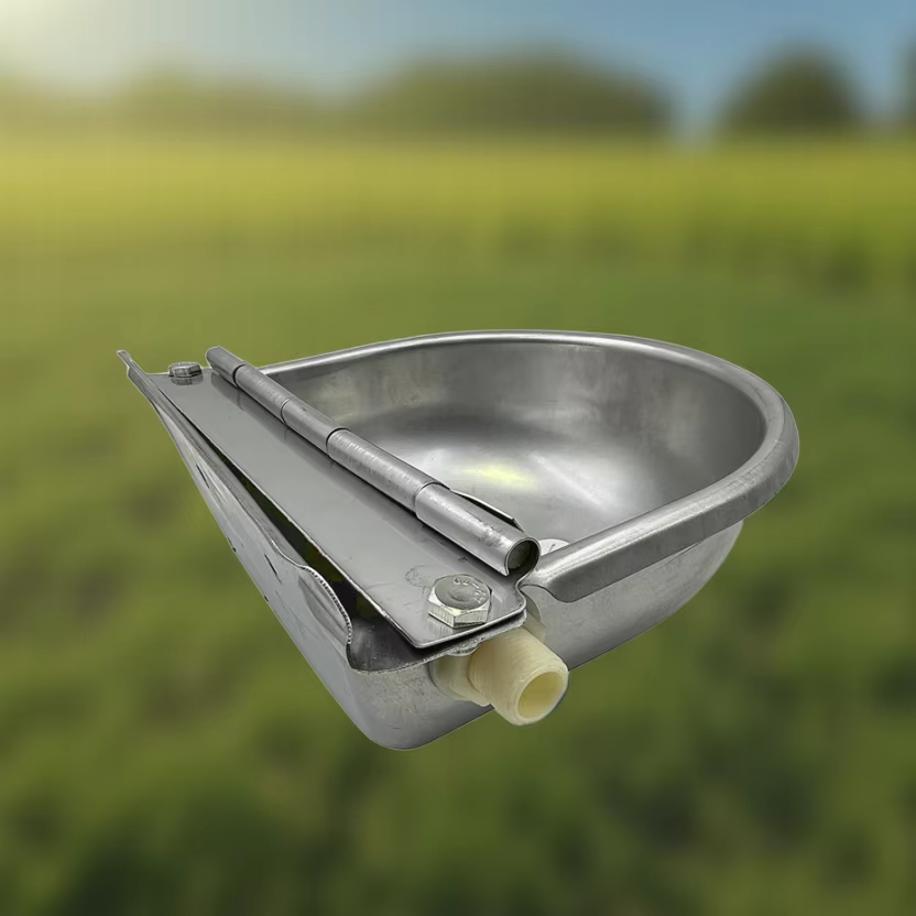 304 Stainless Steel With Drain Hole Drink Automatic Float Farming Trough Horse Cow Water Bowl Supplies Sheep Dog Pet Goat Cattle