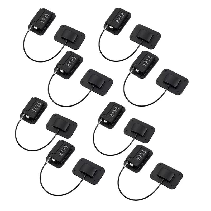 Hot-8 Pack Refrigerator Lock Combination Coded,Fridge Lock For Kids Safe, Child Safety Cabinet Window Locks, Baby Door Lock