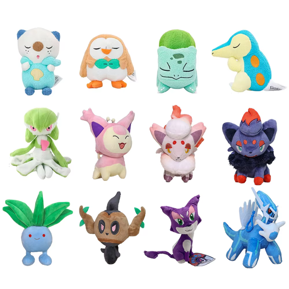 Oshawott Caterpie Gardevoir Oshawott Cyndaquil Plush Toys Cute Anime Stuffed Bulbasaur Pikachu Cartoon Peluche Doll Gfit 18-20CM
