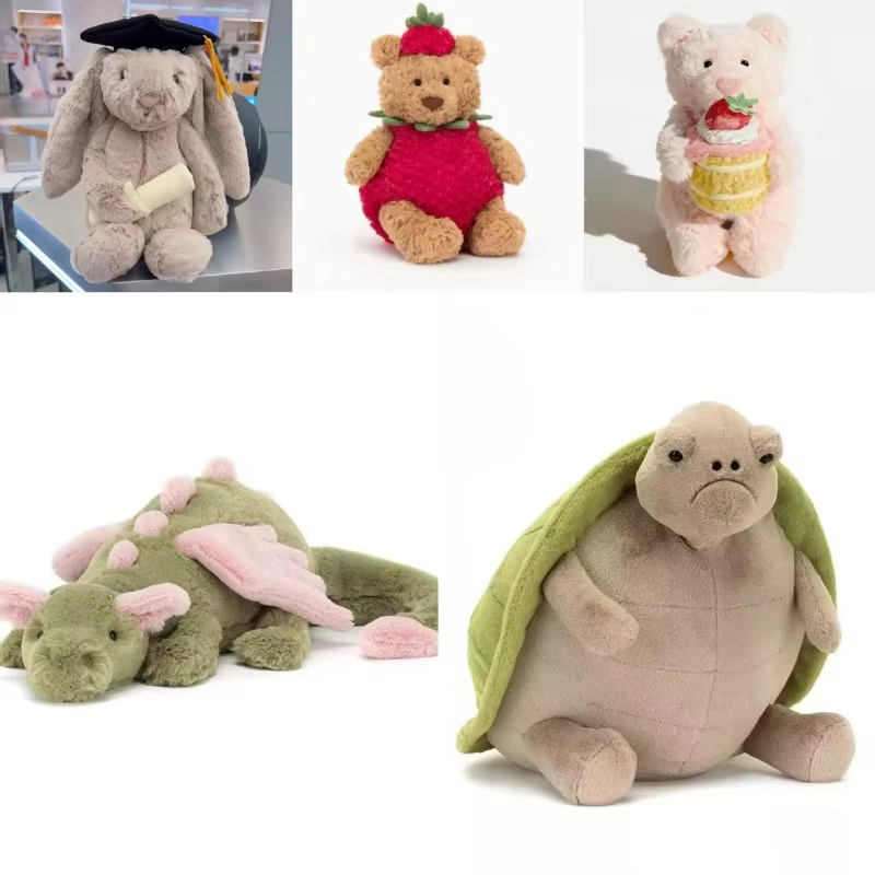 Conejo de Graduación; Oso de Peluche de Barcelona; Oso Fresa; Oso Narciso; Rosa; Peluche; Regalo de Cumpleaños, Regalo de Graduación