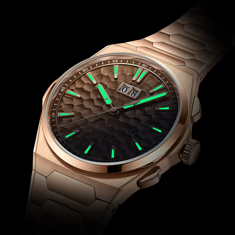 Lucky Harvey Automatic Mechanical Movement Self-sounding Watch Men's Watch Hammer Dial 316L Stainless Steel Fashion Mens Watch
