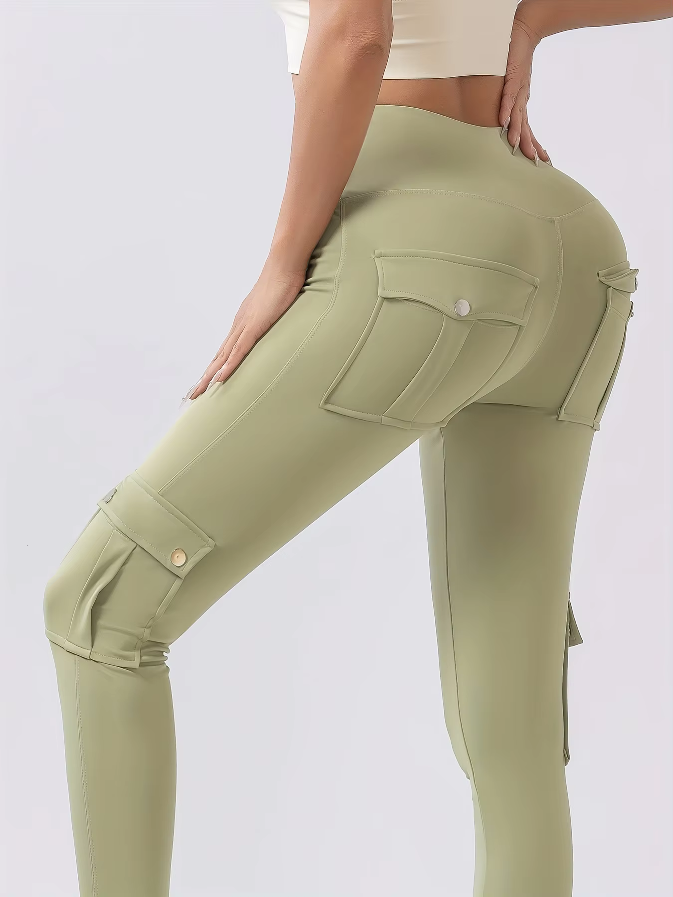 Women's High Waist Butt Lifting Yoga Pants 9/10 Length Tight Stretch Fitness Workout Running Leggings