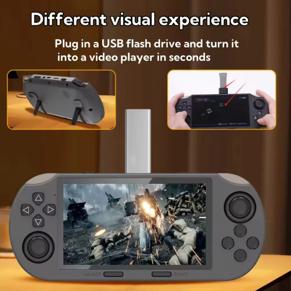SF3000 Retro Handheld Video Game Console Linux System 4.5 Inch 854*480 IPS Screen 3000mAh Portable Pocket Video Player Games