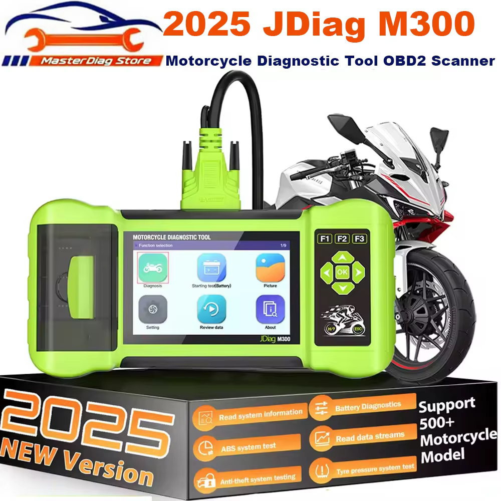 2026 JDiag M300 Motorcycle Diagnostic Tool OBD2 Scanner Motorcycle Diagnose Tools ABS Engine For BMW Ducati Harley Honda Yamaha