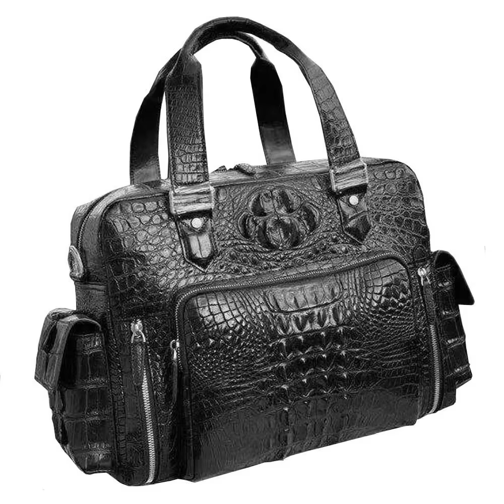 hexiaofengdedian men handbag male crocodile leather big bag men crocodile bag