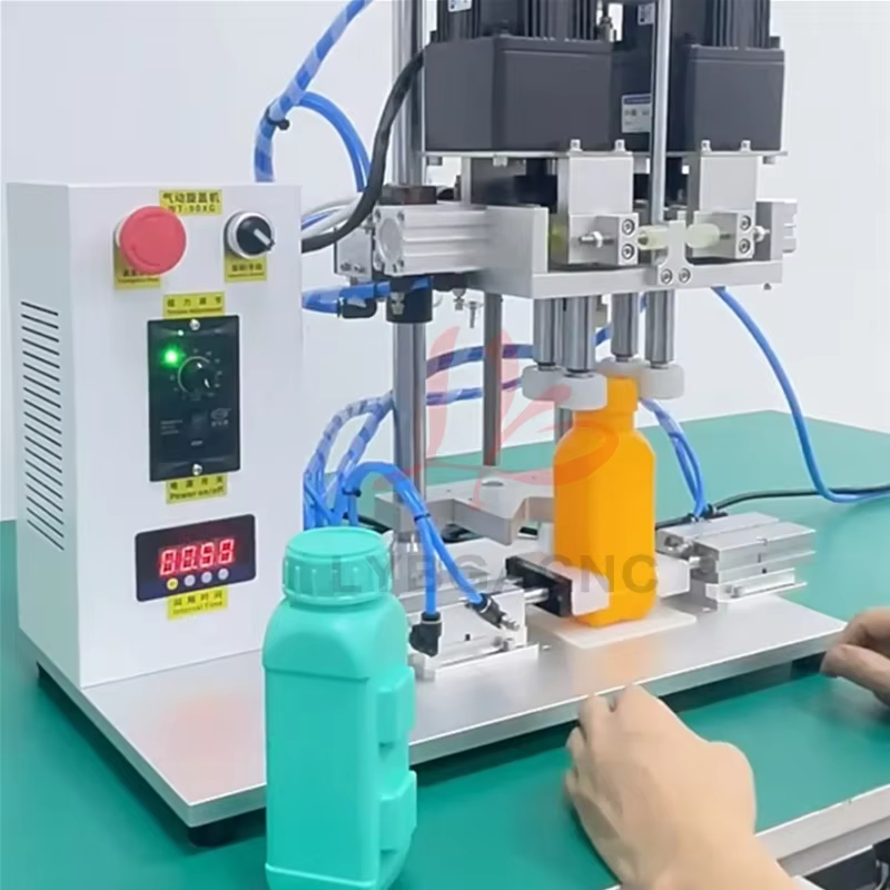 Automatic Capping Machine Pneumatic Electric Bottle Screwing Sealing Capper Rubbing Sealer Fixture Models Optional for Packing